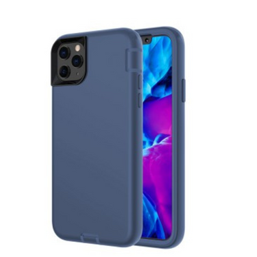 iPhone 12 Mini Compatible Case Cover With 3 in 1 Shockproof Silicone Armor - Navy